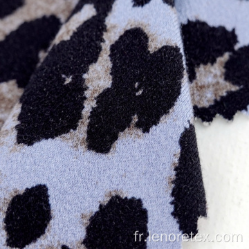 Tissu crêpe recyclé à imprimé léopard écologique